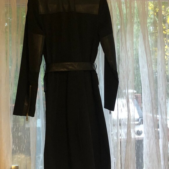 Rudsak Women’s Leather Trench Coat: Leather accents and heavier styling. - Picture 3 of 5